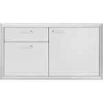 Lynx - VENTANA 42" Storage Door & Double Drawer Combination - Stainless Steel