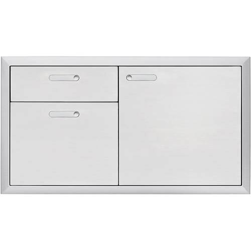 Front. Lynx - VENTANA™ 42" Storage Door & Double Drawer Combination - Stainless steel.