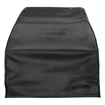 Angle. Lynx - Carbon Fiber Vinyl Cover for Lynx Napoli Countertop Outdoor Oven - Black.