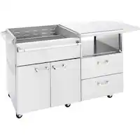 Lynx - 54" Mobile Kitchen Cart - Stainless Steel - Angle_Zoom