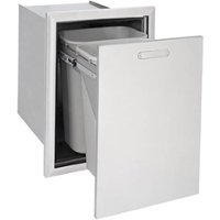 Lynx - Outdoor Trash and Recycle Center - Silver - Angle_Standard