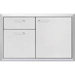 Lynx - VENTANA 36" Storage Door & Double Drawer Combination - Stainless Steel