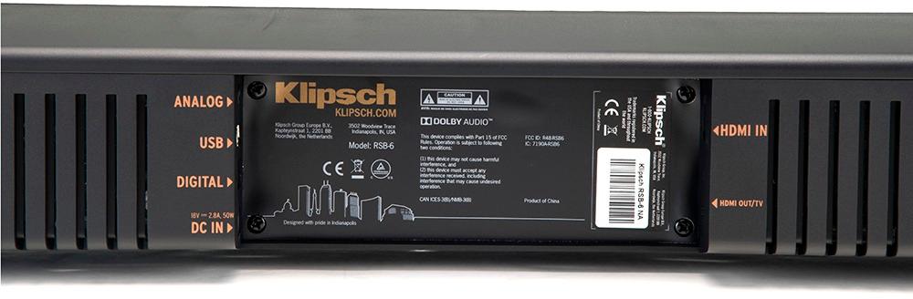 omvendt Identificere Modtager Best Buy: Klipsch Reference Series 2.1-Channel Soundbar System with 6-1/2"  Wireless Subwoofer and Digital Amplifier Black RSB-6
