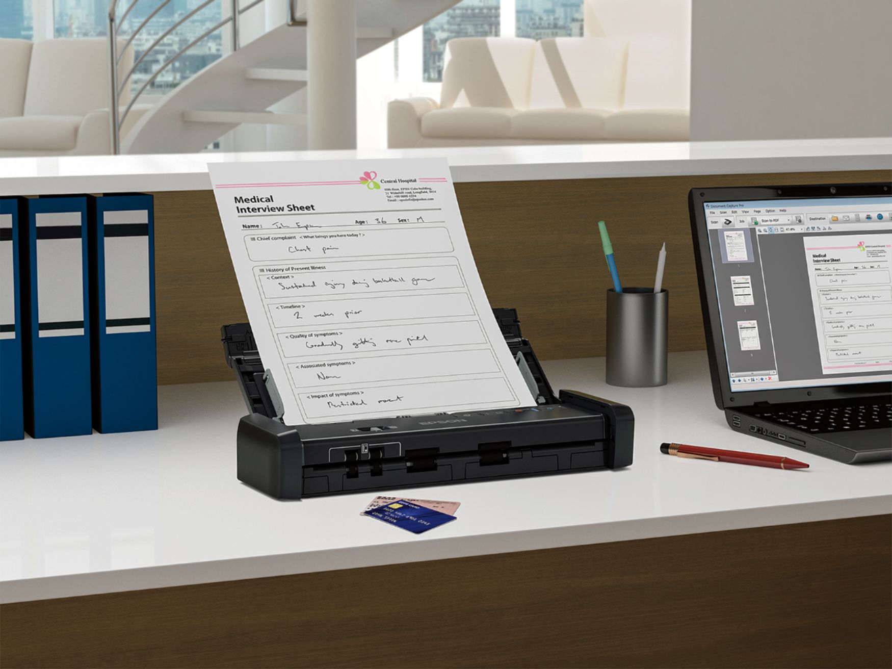 WorkForce ES-200 Portable Duplex Document Scanner with ADF