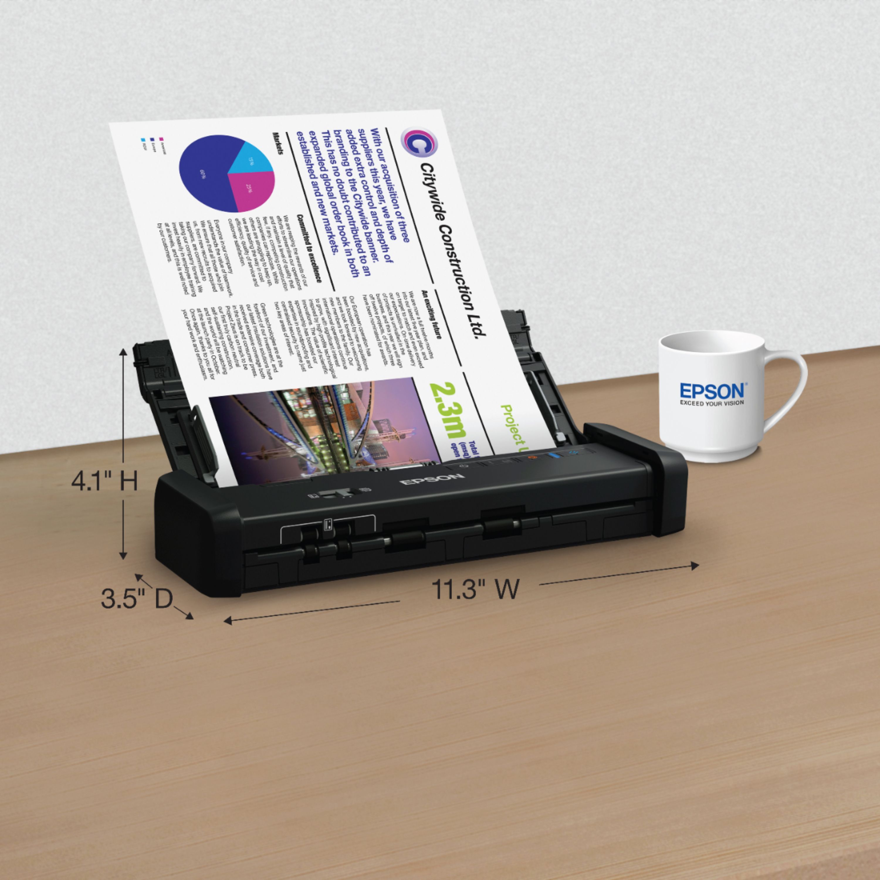 Epson Workforce ES-200 Duplex Mobile Document Scanner Black ES-200 DOC  SCANER B11B241201 - Best Buy