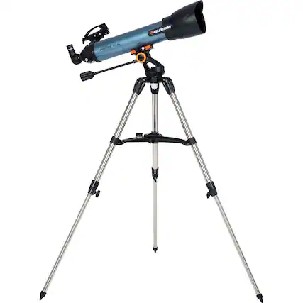 Angle. Celestron - Inspire series 100AZ 100mm Refractor Telescope - Blue/black.