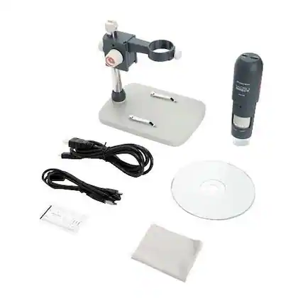 Angle. Celestron - Microdirect 1080p HDMI Handheld Digital Microscope - Gray.