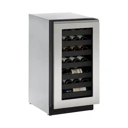 Front. U-Line - SS Handleless Panel Frame 18” Frame - Stainless Steel.