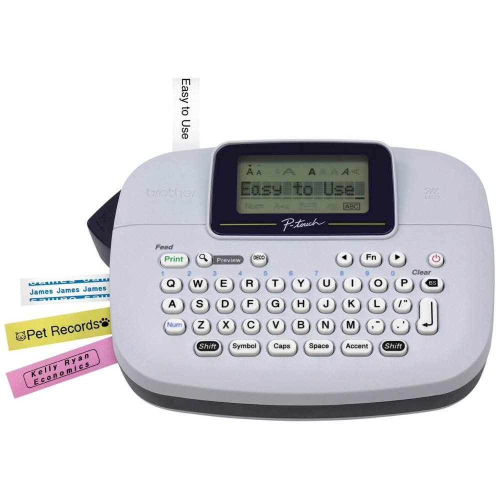 Alt View 11. Brother - P-touch, PT-M95, Handy Label Maker, 9 Type Styles, 8 Deco Mode Patterns - Blue Gray and Navy.