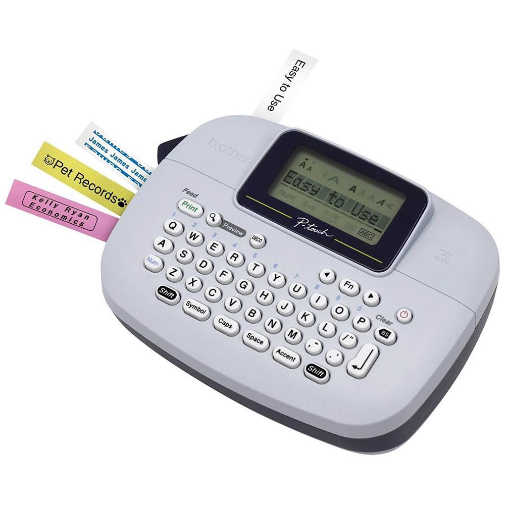 Alt View 12. Brother - P-touch, PT-M95, Handy Label Maker, 9 Type Styles, 8 Deco Mode Patterns - Blue Gray and Navy.