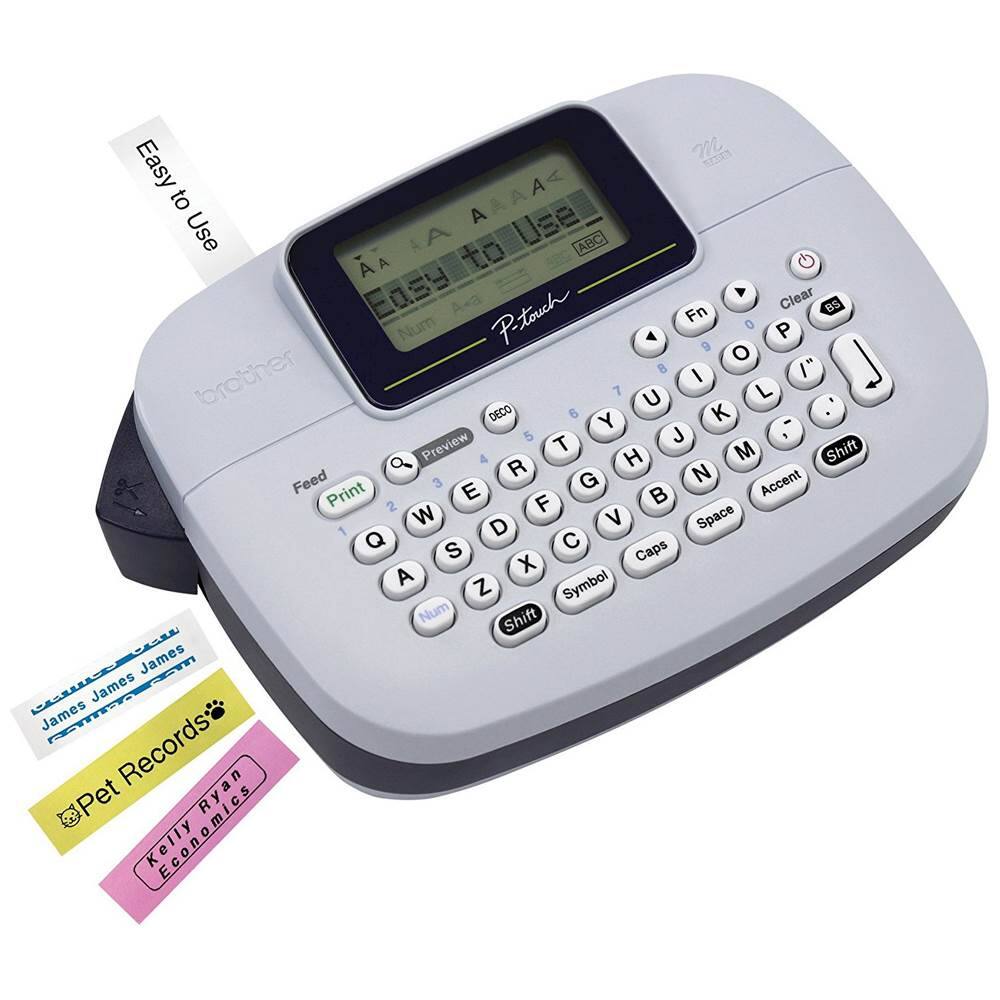 Alt View 13. Brother - P-touch, PT-M95, Handy Label Maker, 9 Type Styles, 8 Deco Mode Patterns - Blue Gray and Navy.