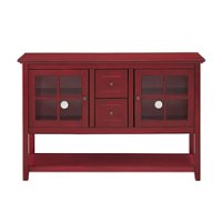 Walker Edison - Transitional TV Stand / Buffet for TVs up to 55" - Red - Front_Zoom