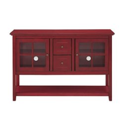 Walker Edison - Transitional TV Stand / Buffet for TVs up to 55" - Red - Front_Zoom
