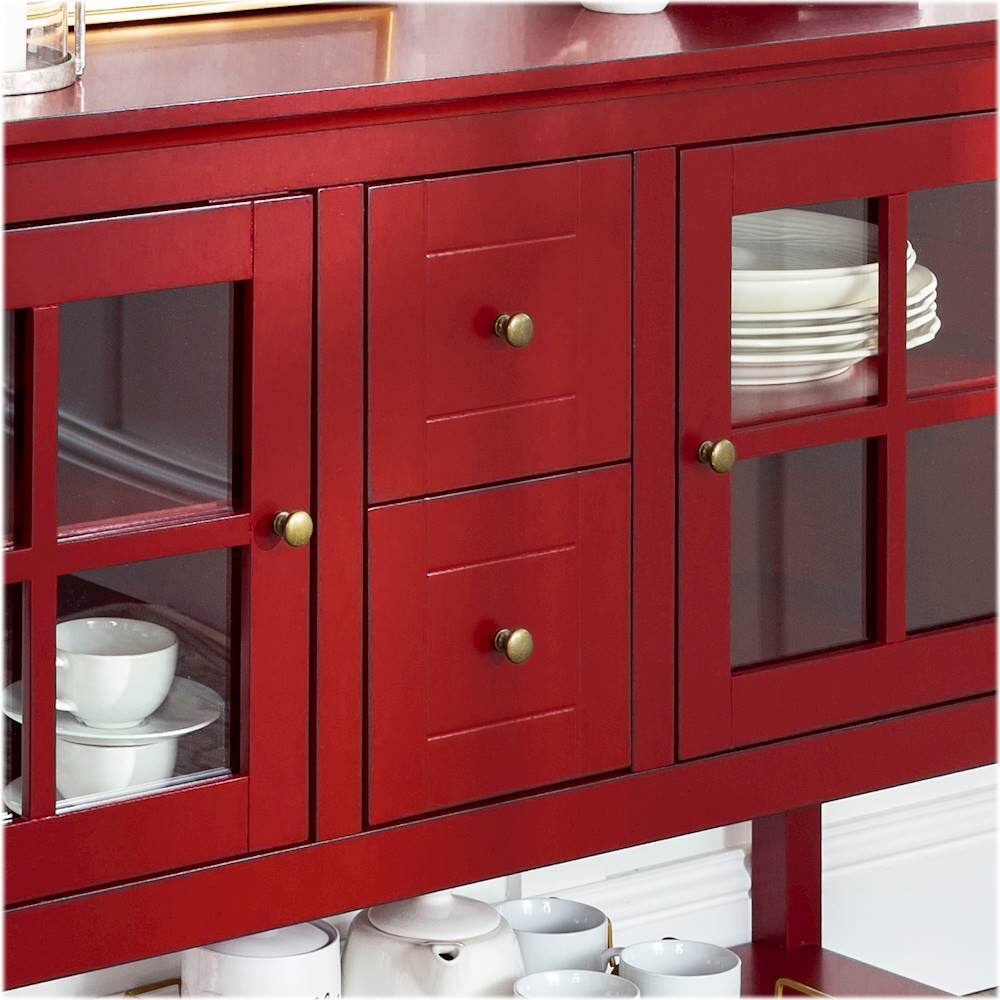 Alt View 16. Walker Edison - Transitional TV Stand / Buffet for TVs up to 55" - Red.