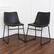 Alt View 11. Walker Edison - 18" Industrial Faux Leather Dining Chairs (Set of 2) - Black.