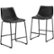 Alt View Zoom 11. Walker Edison - Industrial Faux Leather Counter Stool (Set of 2) - Black.