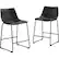 Alt View 11. Walker Edison - Industrial Faux Leather Counter Stool (Set of 2) - Black.
