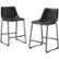 Alt View Zoom 12. Walker Edison - Industrial Faux Leather Counter Stool (Set of 2) - Black.