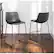 Alt View 15. Walker Edison - Industrial Faux Leather Counter Stool (Set of 2) - Black.
