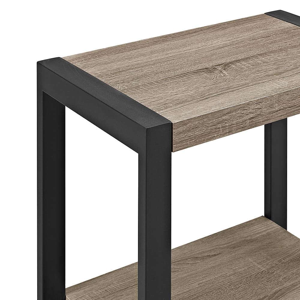 Best Buy: Walker Edison Urban Wood and Metal Side Table Driftwood 