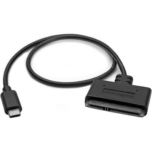 Front. StarTech.com - 0.15' Adapter Cable for 2.5” SATA Drives (USB-C to SATA) - Black.