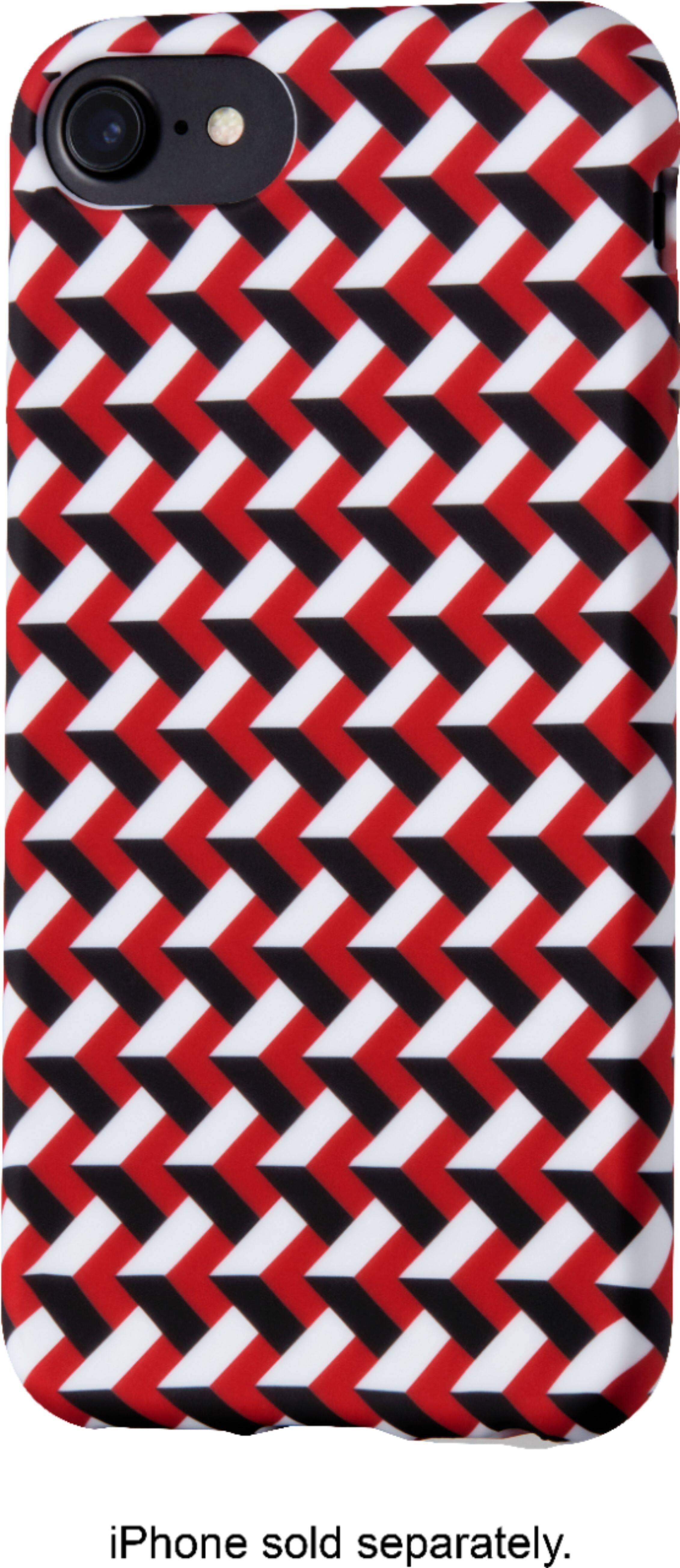 Front. Dynex™ - Soft Shell Case for Apple® iPhone® 6s, 7 and 8 - Red Geo.