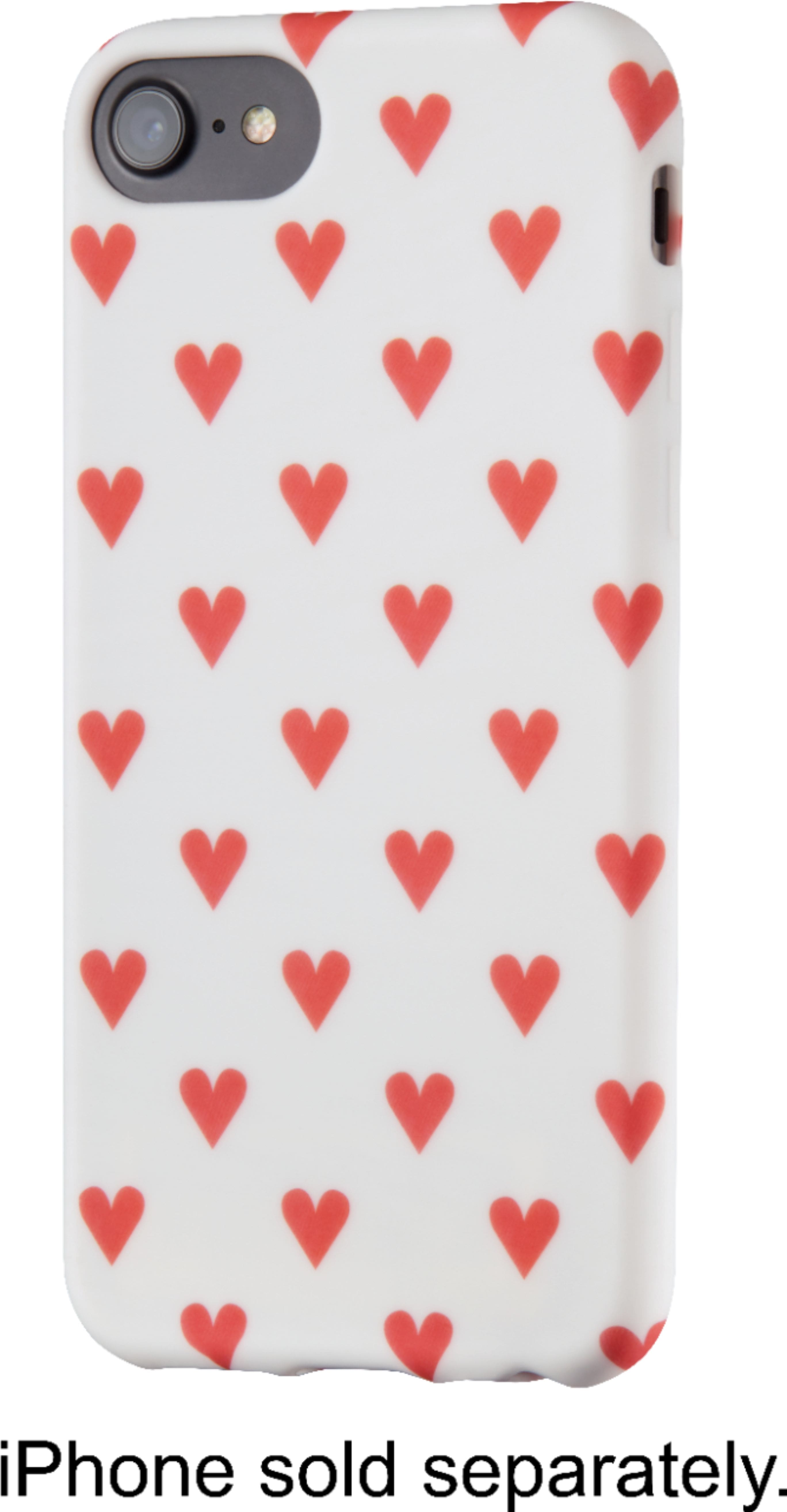 Front. Dynex™ - Soft Shell Case for Apple® iPhone® 6s, 7 and 8 - Hearts.
