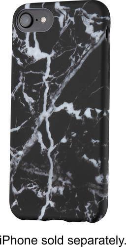Dynex™ - Case for Apple® iPhone® 6, 6s and 7 - Black/White Marble - Larger Front