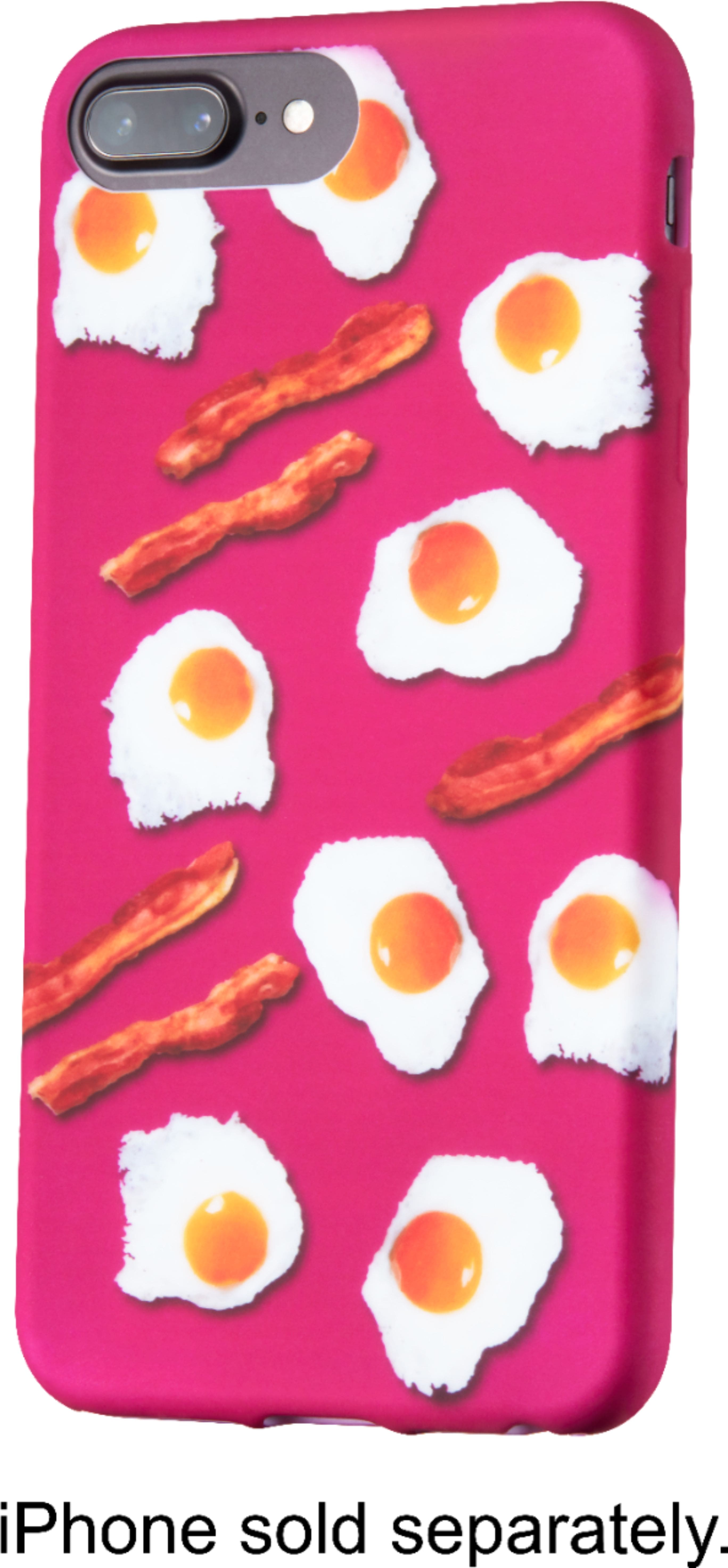 Front. Dynex™ - Soft Shell Case for Apple® iPhone® 6s Plus, 7 Plus and 8 Plus - Bacon and Eggs.