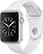 Front. Apple - Geek Squad Certified Refurbished Apple Watch Series 1 42mm Silver Aluminum Case White Sport Band - Silver Aluminum.