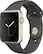 Front. Apple - Geek Squad Certified Refurbished Apple Watch Series 1 42mm Gold Aluminum Case Cocoa Sport Band - Gold Aluminum.