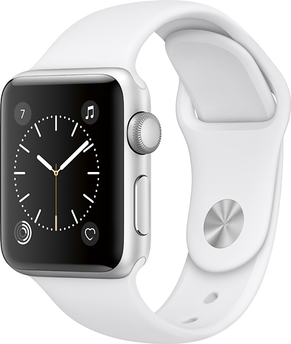 Geek Squad Certified Refurbished Apple Watch Series 2 38mm Silver Aluminum Case White Sport Band - Silver Aluminum was $299.0 now $175.99 (41.0% off)