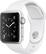 Front. Apple - Geek Squad Certified Refurbished Apple Watch Series 2 38mm Aluminum Case White Sport Band - Silver Aluminum.