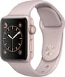 Apple - Geek Squad Certified Refurbished Apple Watch Series 2 38mm Rose Gold Aluminum Case Pink Sand Sport Band - Rose Gold Aluminum - Larger Front