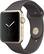 Front. Apple - Geek Squad Certified Refurbished Apple Watch Series 2 42mm Gold Aluminum Case Cocoa Sport Band - Gold Aluminum.