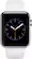 Left. Apple - Geek Squad Certified Refurbished Apple Watch Series 2 42mm Stainless Steel Case White Sport Band - Stainless Steel.