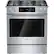 Front. Bosch - Benchmark 4.8 Cu. Ft. Self-Cleaning Slide-In Gas Convection Range - Stainless steel.