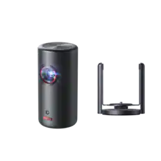Front. Nebula - NEBULA Capsule 3 GTV Outdoor Projector with NEBULA Capsule Gimbal Stand - Black.