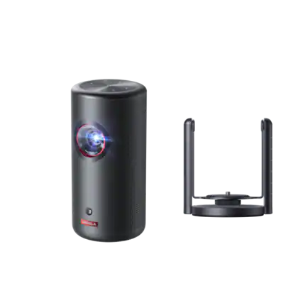 Front. Nebula - NEBULA Capsule 3 GTV Outdoor Projector with NEBULA Capsule Gimbal Stand - Black.