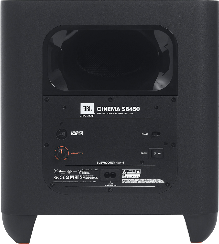 Best Buy: JBL Cinema 2.1-Channel Soundbar System with 8 Wireless Subwoofer  and Digital Amplifier Black JBLSB450BLKAM