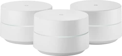 Google - Wifi AC1200 Dual-Band Mesh Wi-Fi System (3-Pack)-Front_Standard