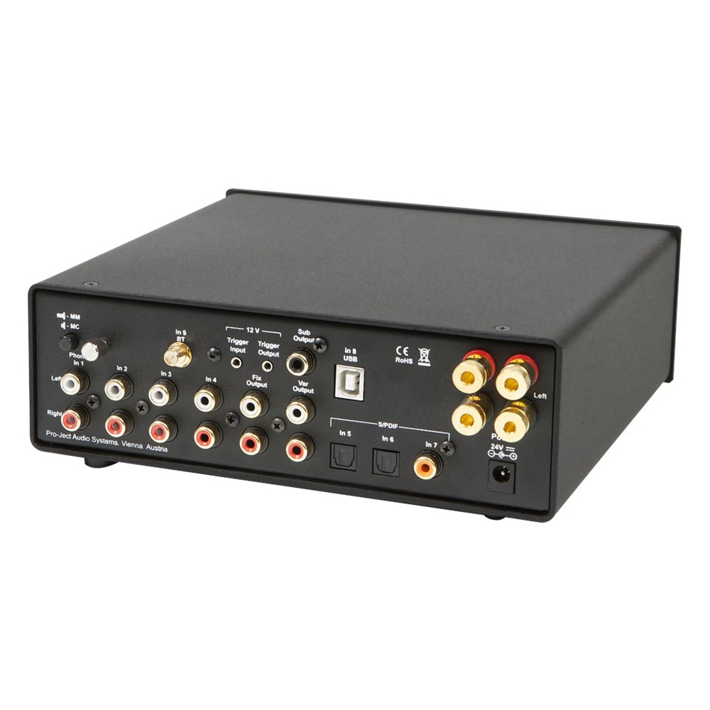 Back View: Pro-Ject - 120W 2.0-Ch. Amplifier - Black
