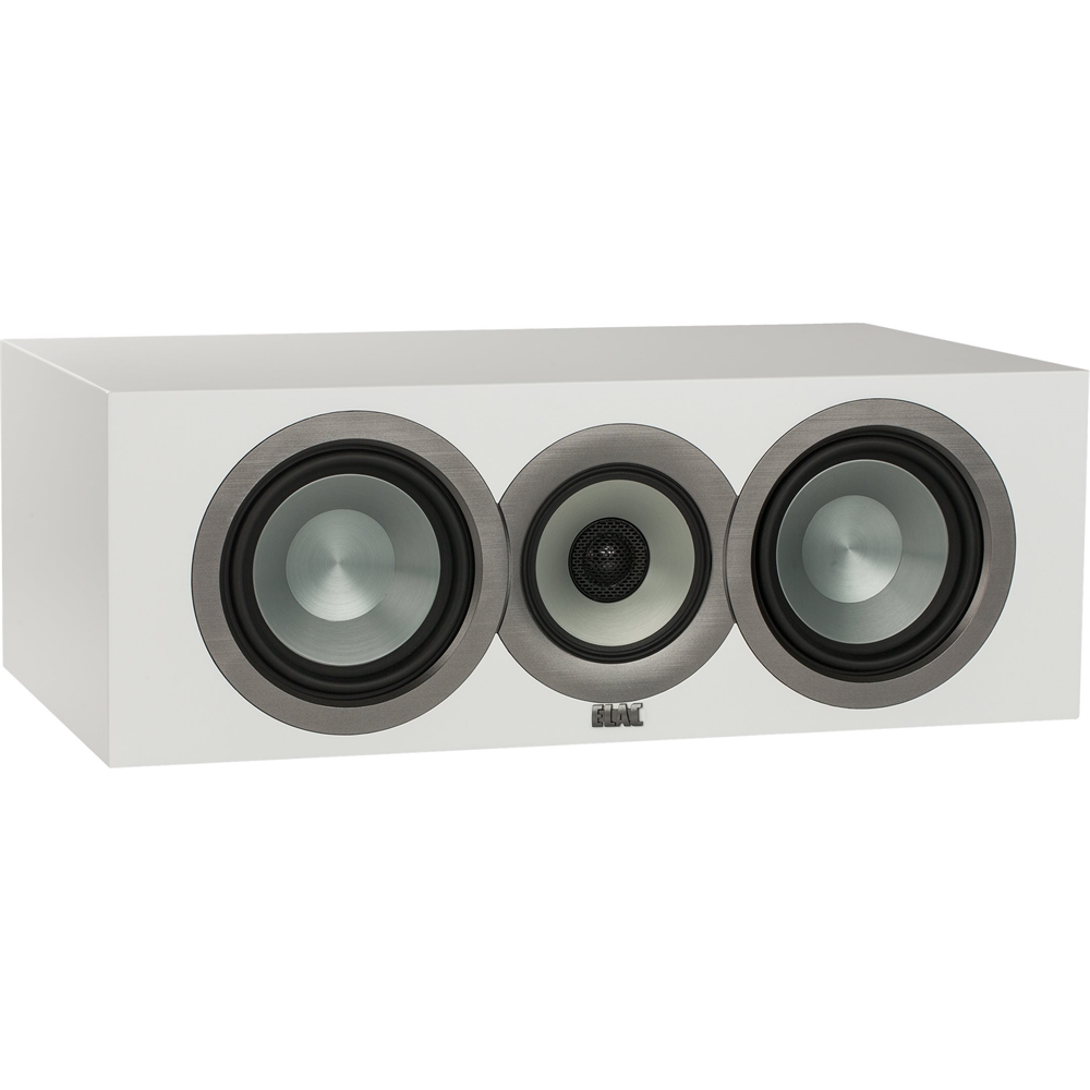 Left View: ELAC - Uni-Fi Slim 5-1/4" 140-Watt Passive 3-Way Bookshelf Speakers (Pair) - Satin white
