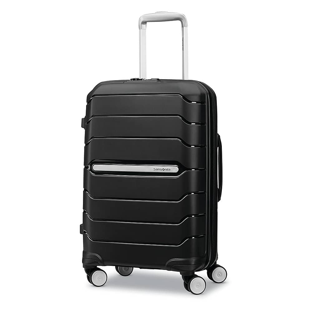 Front. Samsonite - Freeform 23" Expandable Spinner Suitcase - Black.