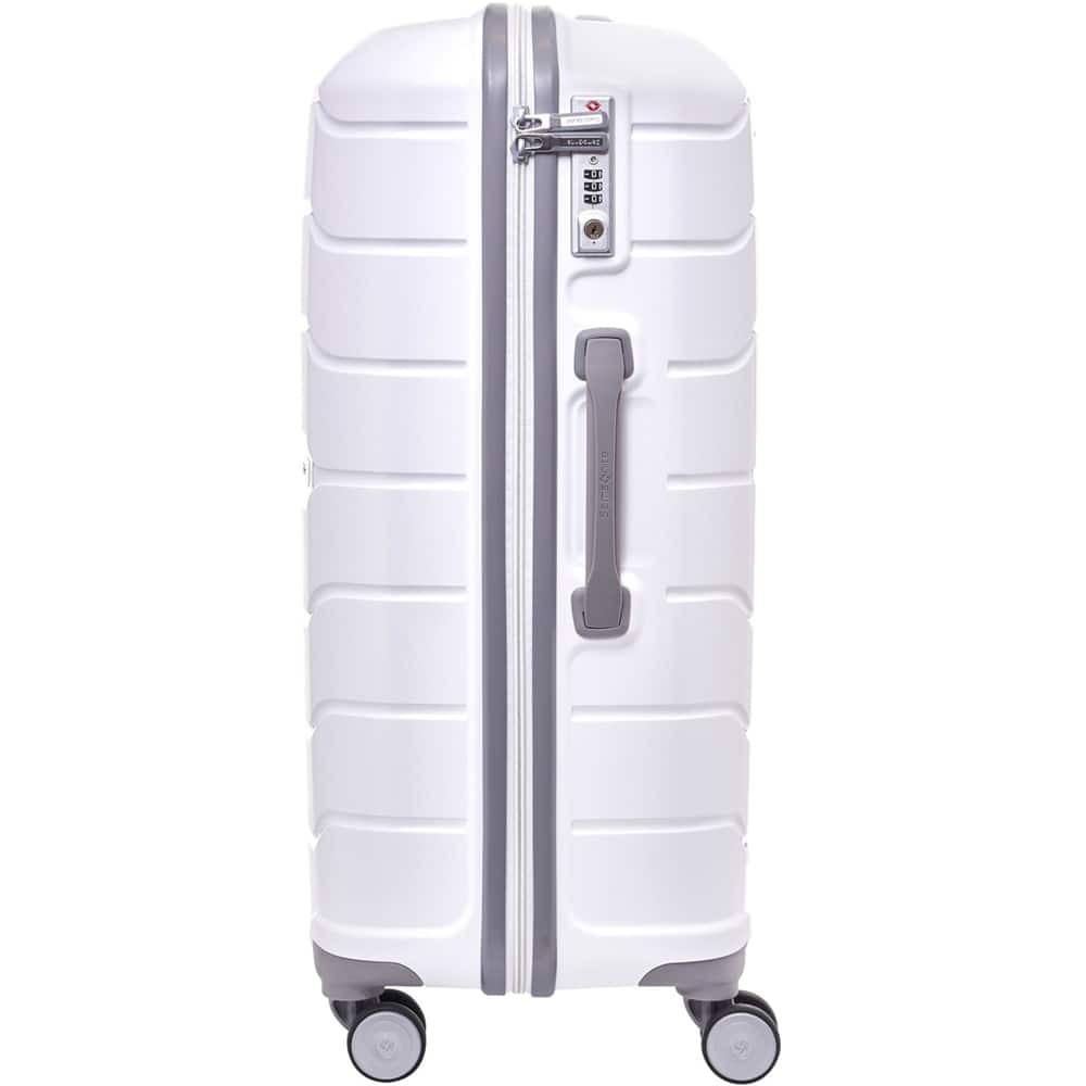 Left. Samsonite - Freeform 23" Expandable Spinner Suitcase - White.