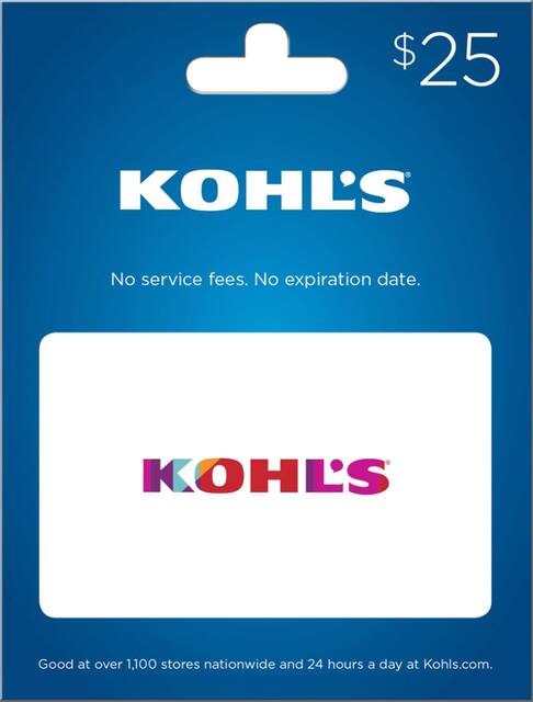 Kohl s 25 Gift Card KOHLS S16 25 Best Buy