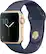 Angle. Apple - Apple Watch Series 2 38mm Gold Aluminum Case Midnight Blue Sport Band - Gold.