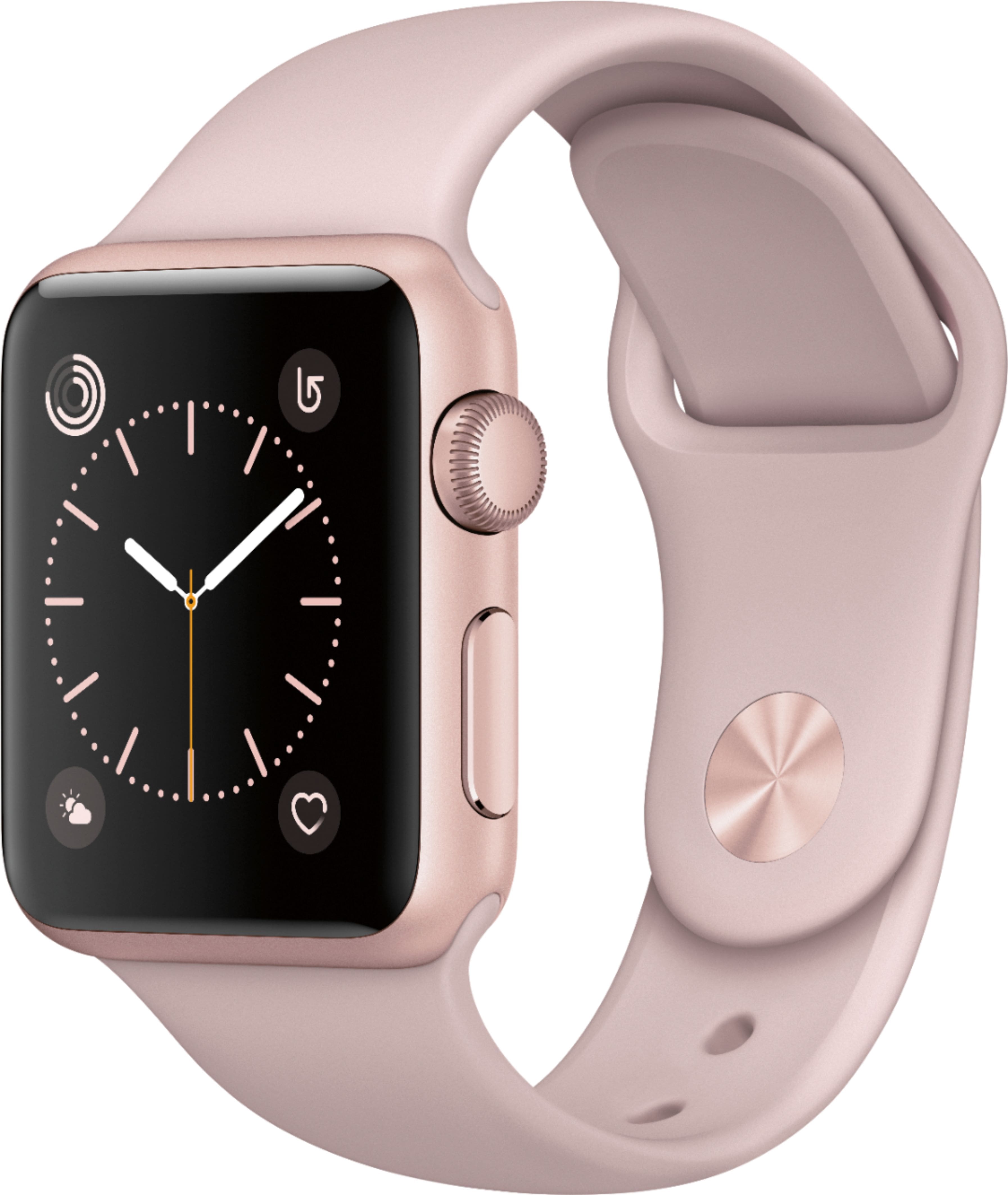 Best Buy: Apple Watch Series 2 42mm Rose Gold Aluminum Case Pink Sand Sport  Band Rose Gold Aluminum MQ142LL/A