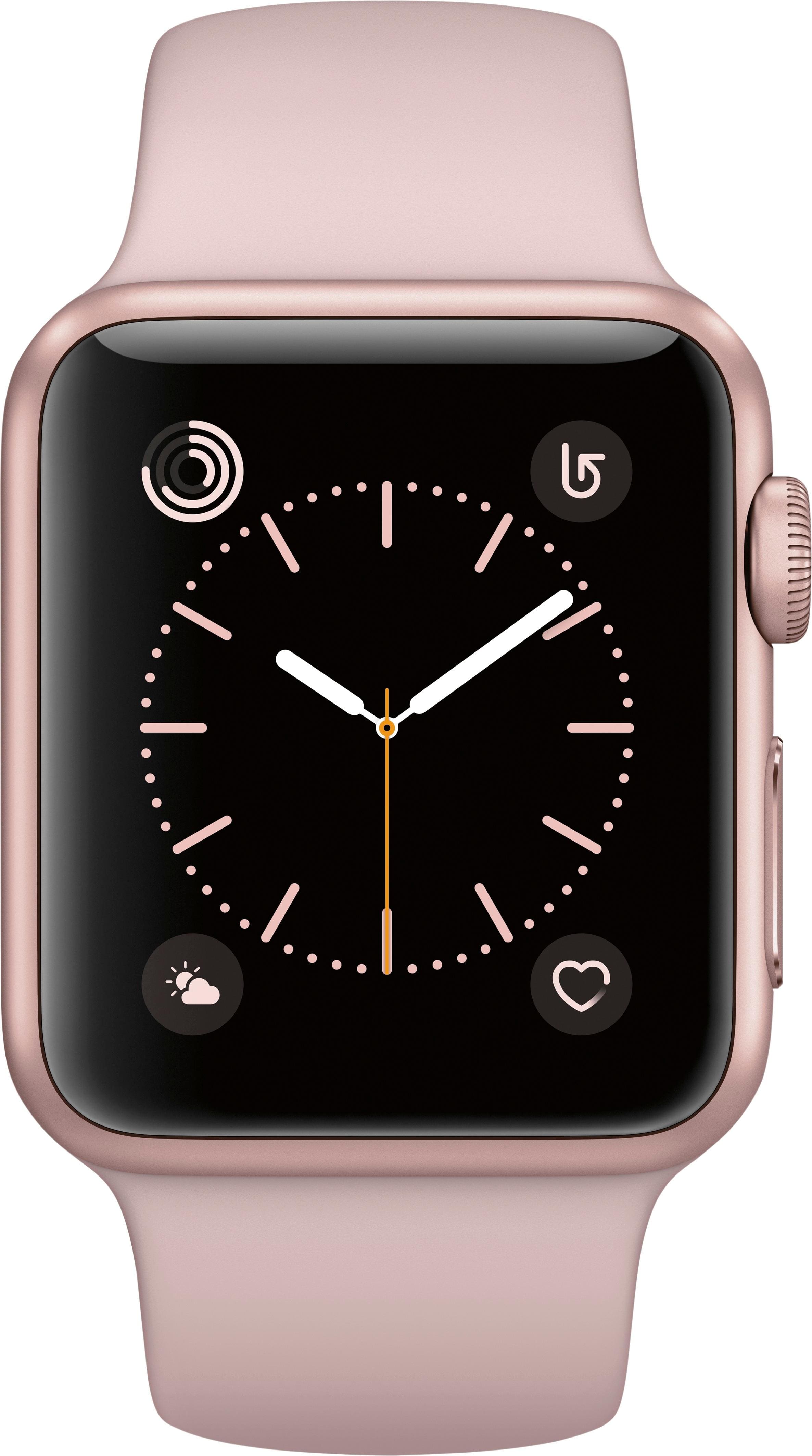 Best Buy: Apple Watch Series 2 42mm Rose Gold Aluminum Case Pink ...