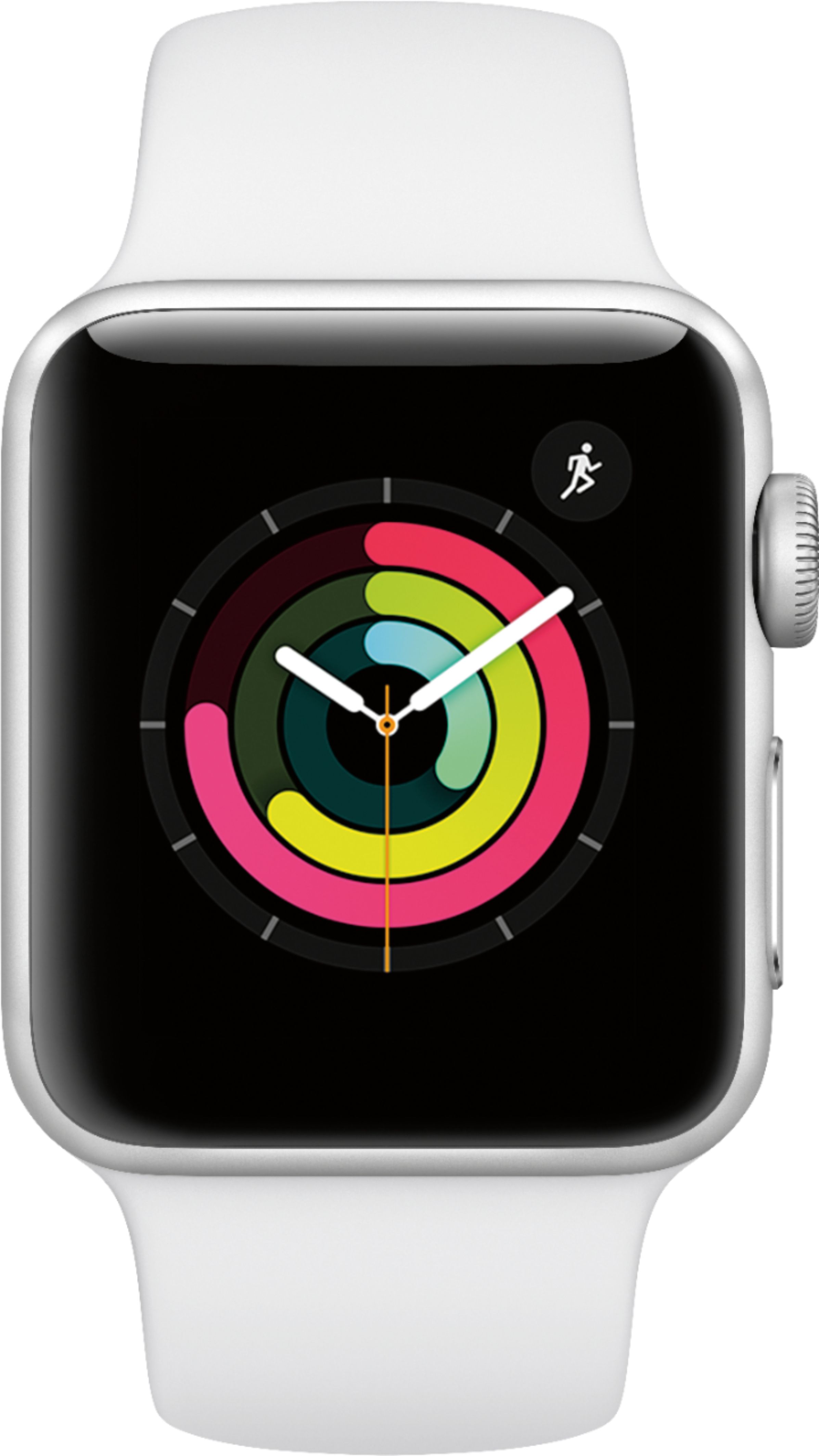 Best Buy: Apple Watch Series 3 (GPS) 38mm Aluminum Case with White ...